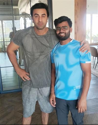 Ranbir Kapoor practises archery, poses with coach for upcoming 'Ramayana' film