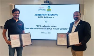 BPCL, Bounce Infinity join hands to launch 'eDrive stores' to boost EV adoption