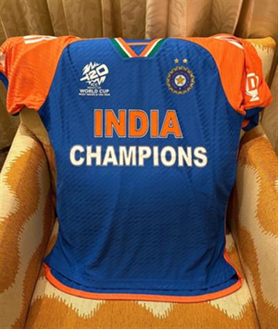 Sanju Samson unveils team India's special felicitation jersey