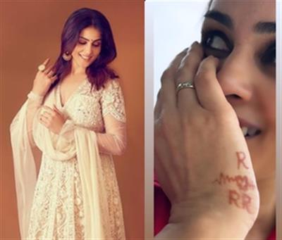 Genelia expresses her love for three ‘Rs’, wears them on her hand
