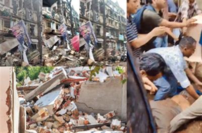 मुंबई में इमारत का एक हिस्सा गिरने से महिला की मौत, 3 घायल