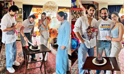 Sara celebrates 'Abba' Saif's birthday with brother Ibrahim, Kareena