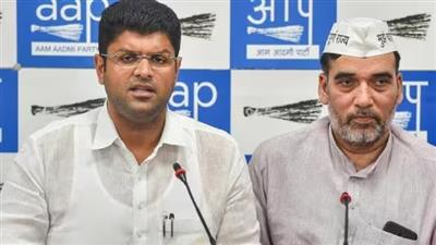 There will be no alliance between AAP and JJP in Haryana, Dushyant Chautala and AAP MP put an end to speculations.