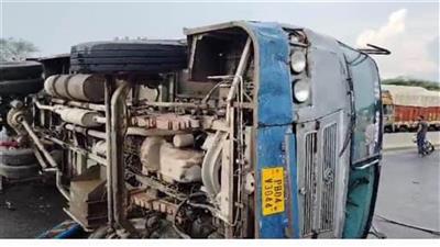 Woman dies due to PRTC bus overturning, more than 20 passengers injured