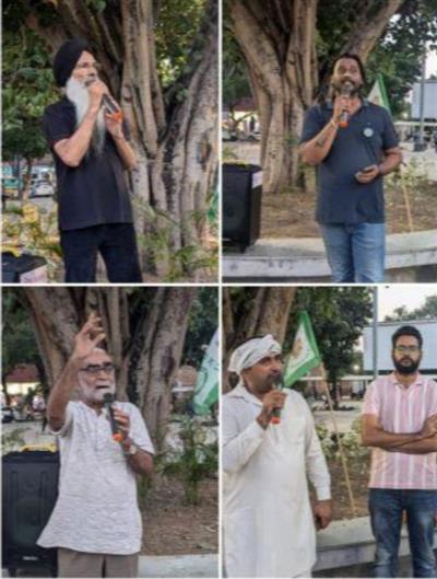 Protest demonstration in Chandigarh against raids by NIA