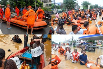 Rescue, relief operation intensified in Andhra Pradesh's flood-hit Vijayawada