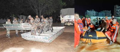 Army, NDRF join rescue operations in flood-hit Kakinada district