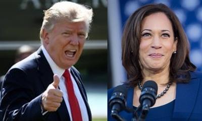 Harris, Trump trade blows on his legal troubles