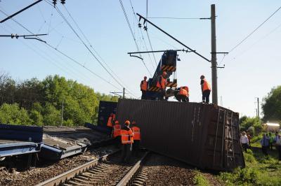 Russian freight train derails in border region of Belgorod