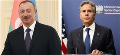 Azerbaijani President, US Secretary of State hold talks on peace with Armenia