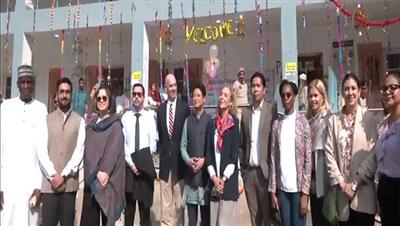 A delegation of diplomats from different countries reached the polling booth to watch the polling process.