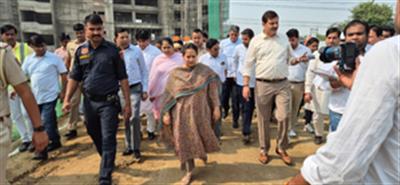 Haryana Health Minister inspects progress work of under-construction medical facilities in Gurugram