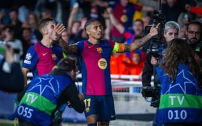 Raphinha scores hat-trick in 100th appearance for Barca