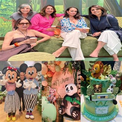 Soni Razdan, Pooja Bhatt share glimpses of Raha’ jungle themed birthday party