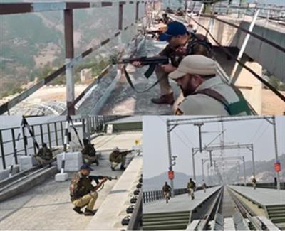 J&K: Mock security drill on world’s highest railway bridge