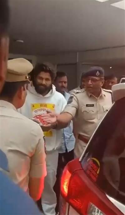 Allu Arjun detained in theatre stampede case in Hyderabad