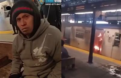 Man sets sleeping woman on fire in New York subway, arrested