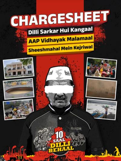 Delhi BJP releases 'chargesheet' against Kejriwal, AAP govt