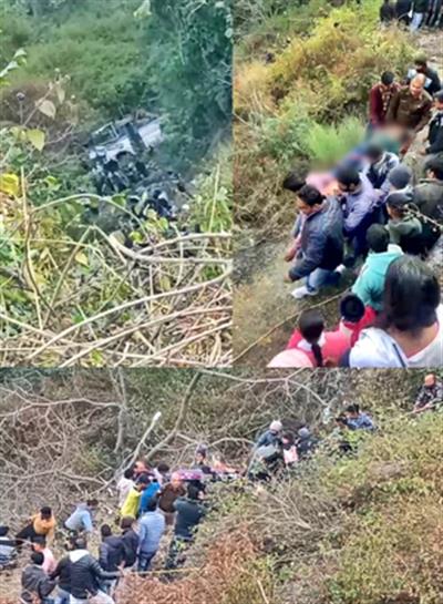 Three dead, several injured as bus falls into gorge in Nainital, rescue operations underway