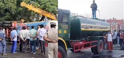 Gas leak after LPG tanker overturns in Coimbatore, five schools closed