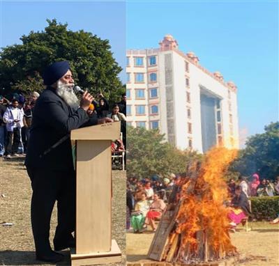 श्री गुरु ग्रंथ साहिब वर्ल्ड यूनिवर्सिटी ने मनाया लोहड़ी और माघी का त्योहार 