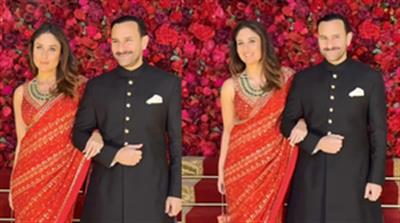 Saif Ali Khan and Kareena Kapoor attend their first family wedding together since the stabbing incident