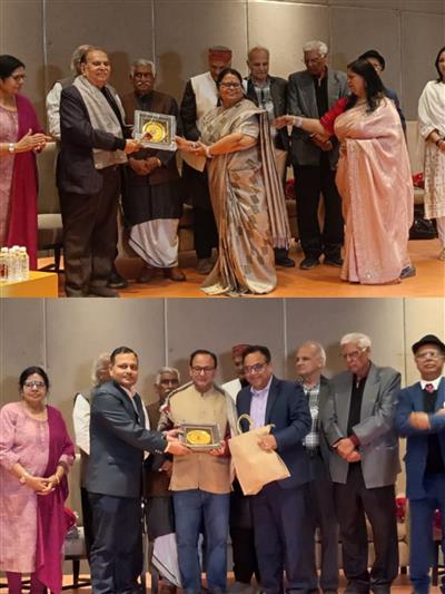 Writers from Chandigarh, Prem Vij and Dr. Vinod Sharma, were honored with the National Award Sahitya Bhushan.