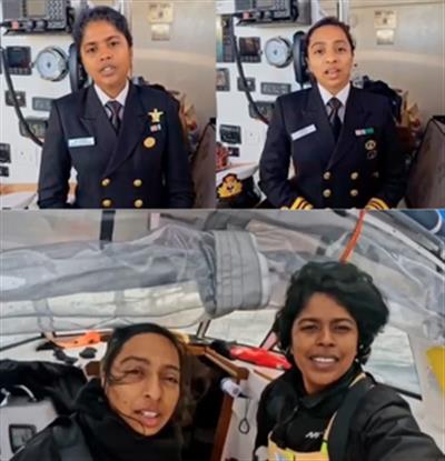 Indian Navy hails women officers for historic voyage on International Women's Day