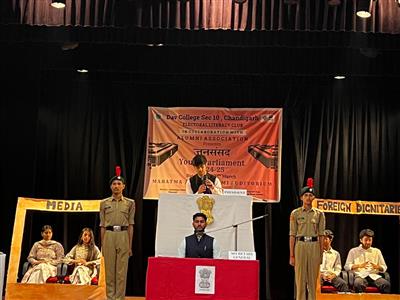 ELC and Alumni Association of DAV College organized Mock Parliament ' JANSANSAD '